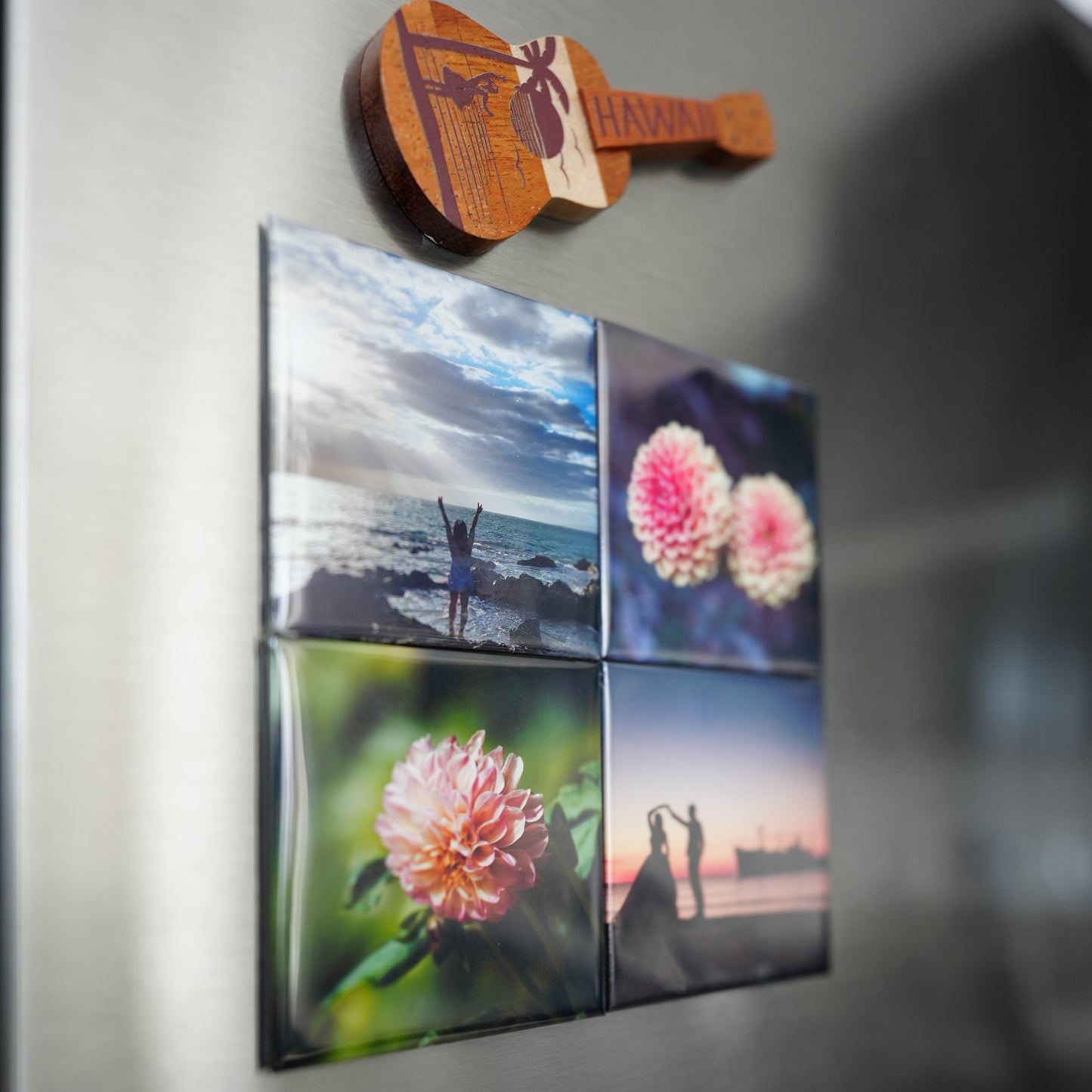 6 Custom Square Photo Magnets 2.5" x 2.5"